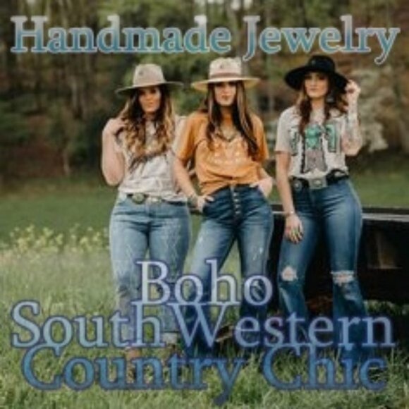 Minimalist! Turquoise Howlite Heishi Beads + Black Stone Beads! Coastal Cowgirl - Picture 9 of 9